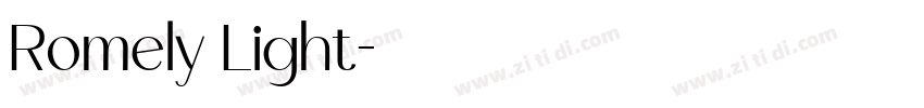 Romely Light字体转换